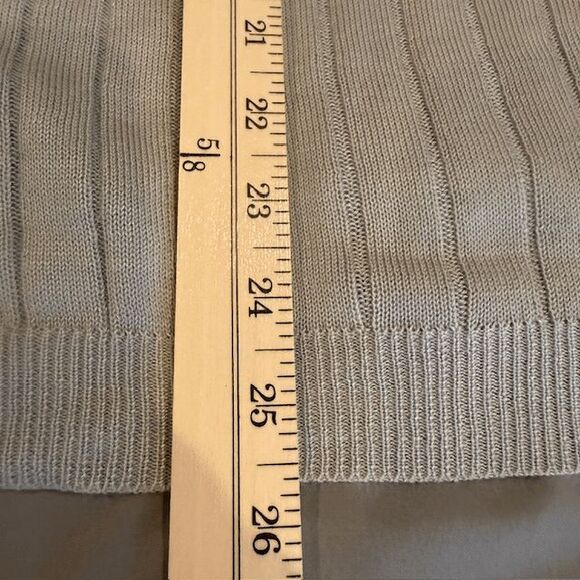 Elliott Men's V-Neck Lightweight Sweater Short Sleeve Silver Gray Size Medium - Picture 8 of 9